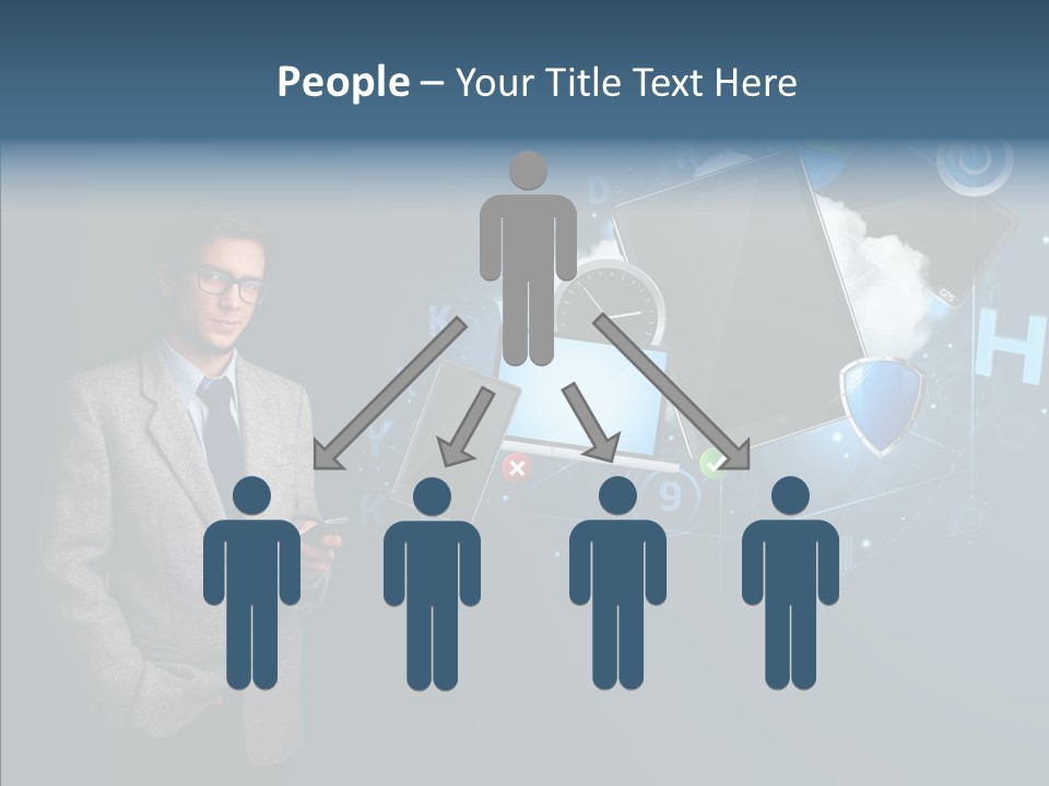 Browsing Tablet Tech PowerPoint Template