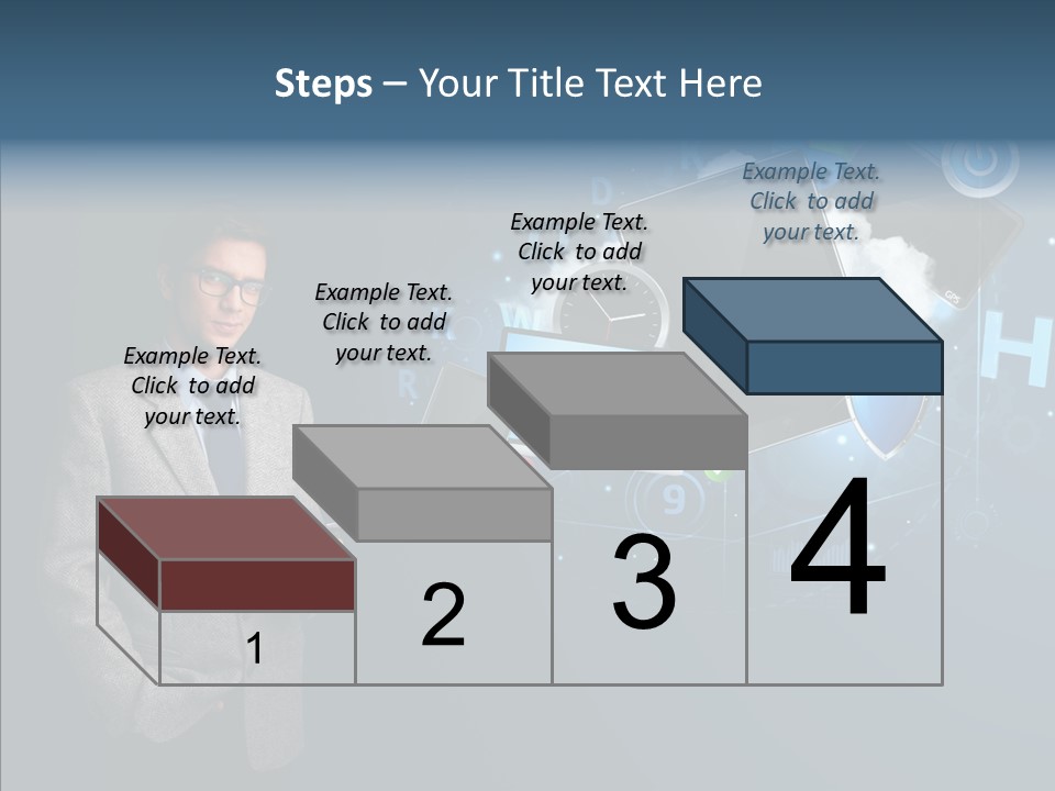 Browsing Tablet Tech PowerPoint Template