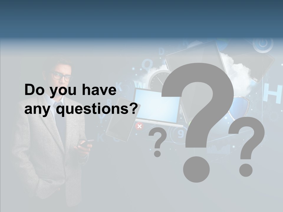 Browsing Tablet Tech PowerPoint Template