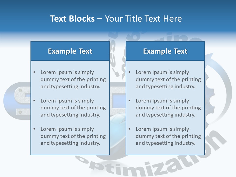 Optimization Results Engine PowerPoint Template