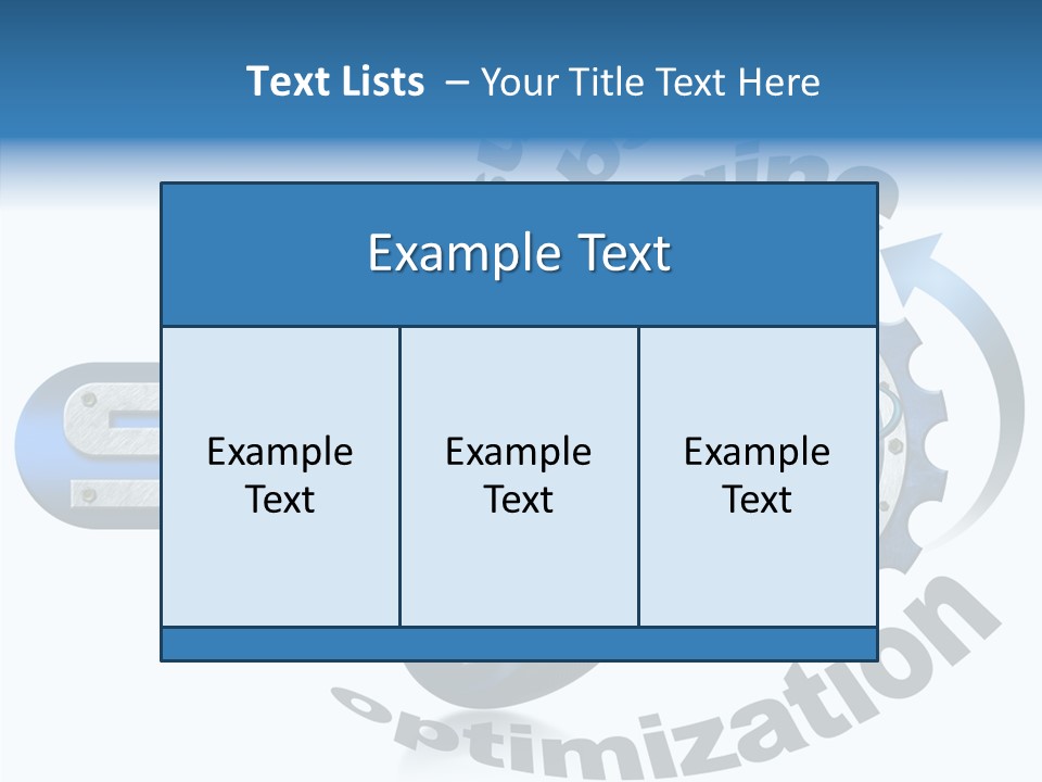Optimization Results Engine PowerPoint Template