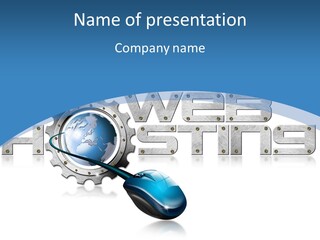 Digital Written Engine PowerPoint Template