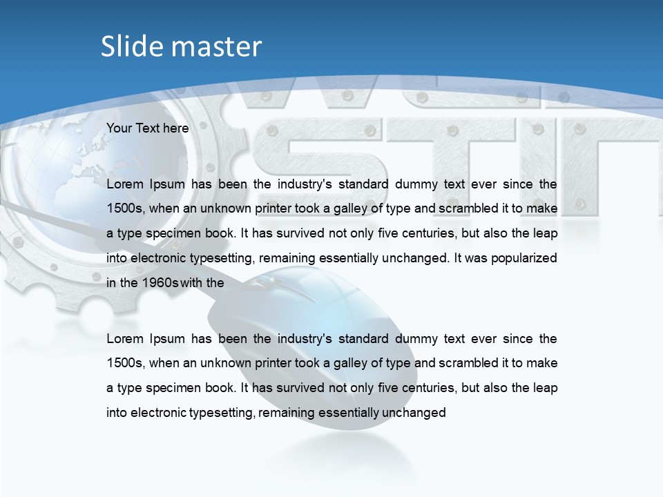 Digital Written Engine PowerPoint Template