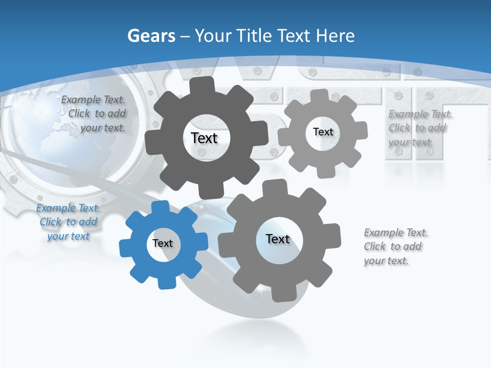 Digital Written Engine PowerPoint Template