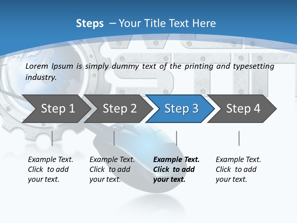Digital Written Engine PowerPoint Template