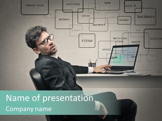 Weariness Man Boredom PowerPoint Template