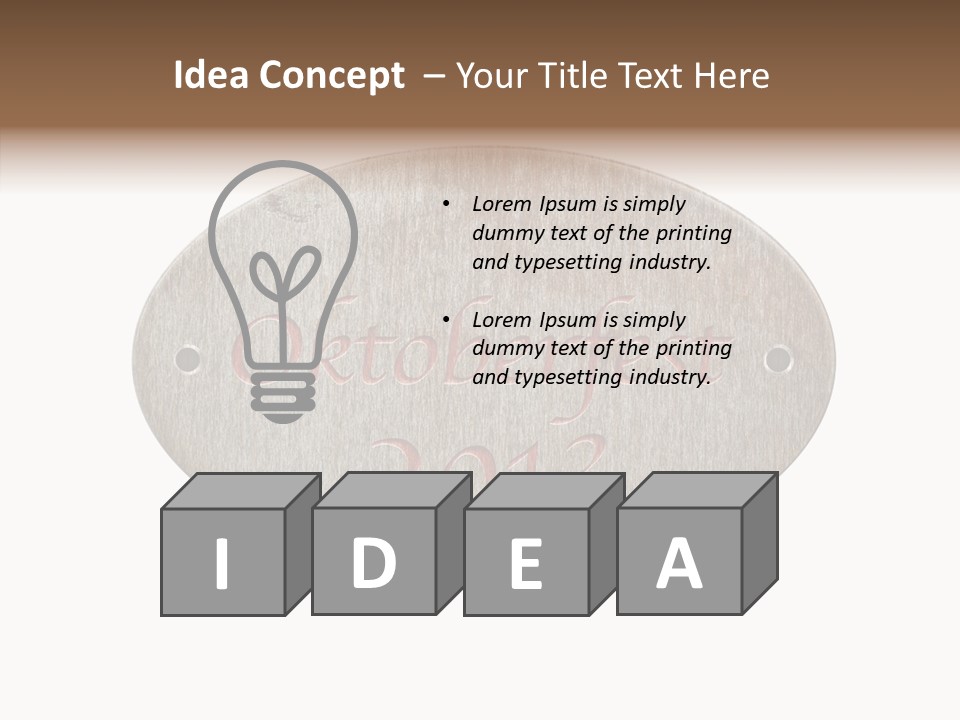 Restaurant Drink October PowerPoint Template