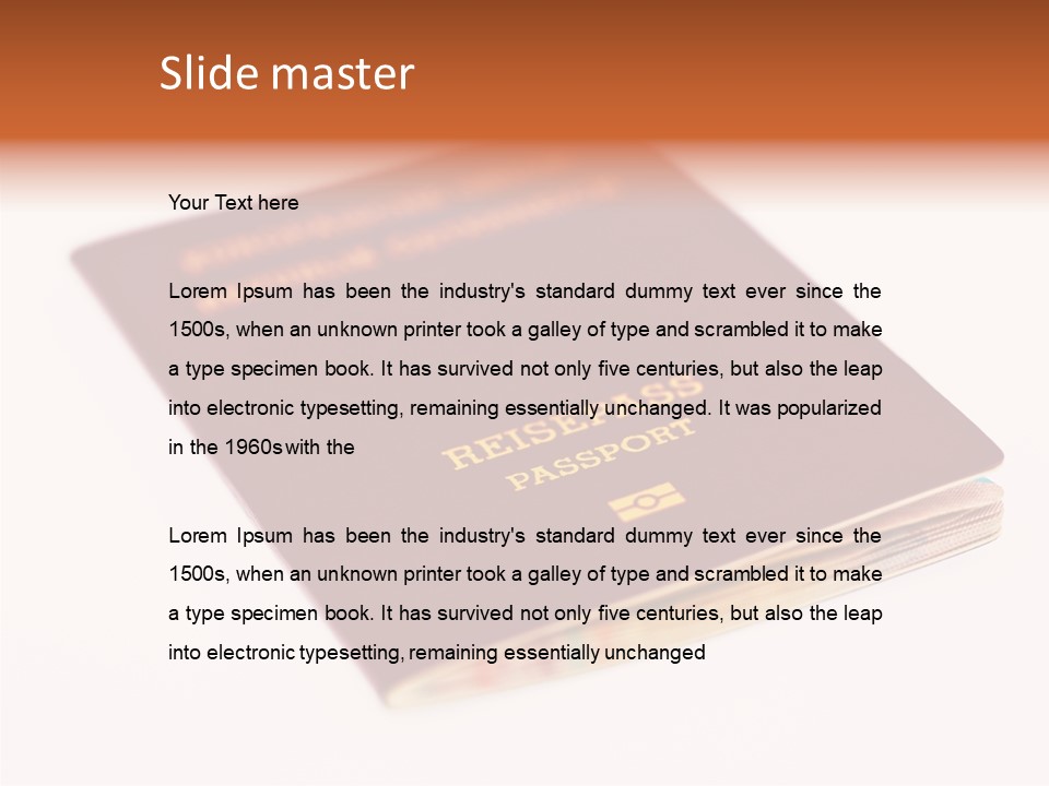 Passports Travel Border PowerPoint Template