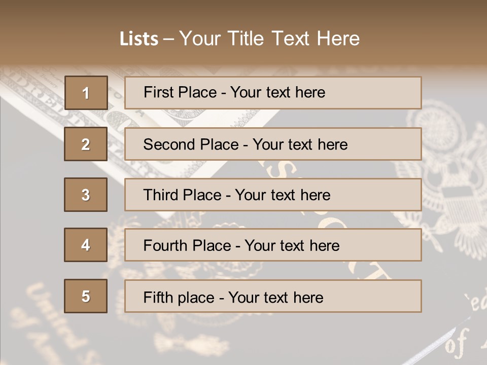 Tourism Blue Bill PowerPoint Template