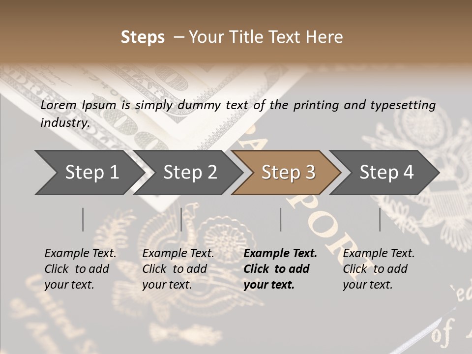 Tourism Blue Bill PowerPoint Template