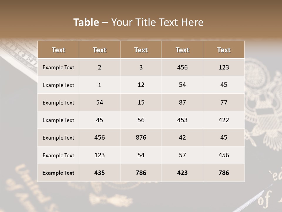 Tourism Blue Bill PowerPoint Template