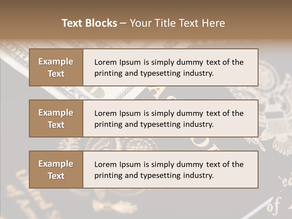 Tourism Blue Bill PowerPoint Template