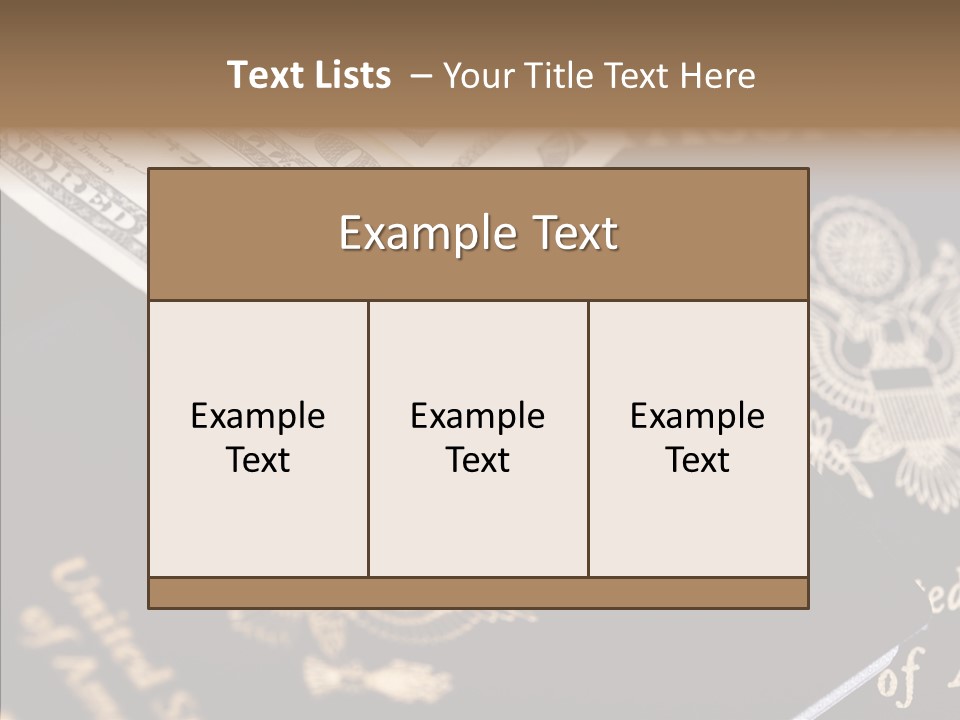 Tourism Blue Bill PowerPoint Template