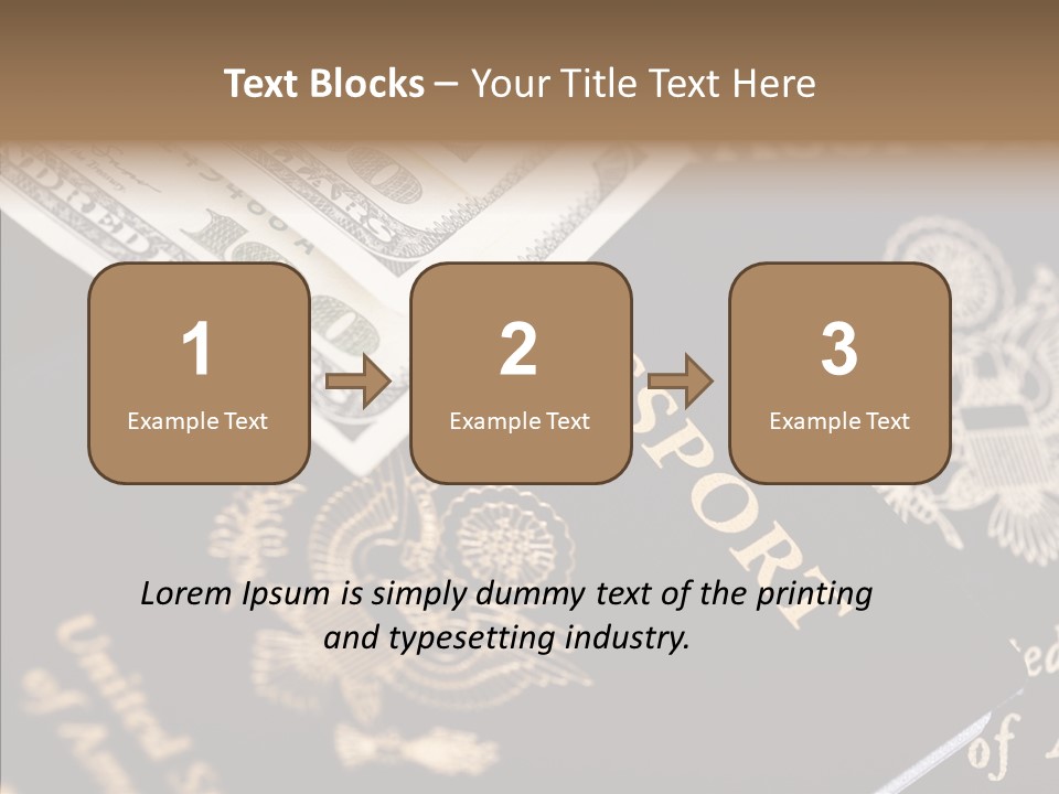 Tourism Blue Bill PowerPoint Template