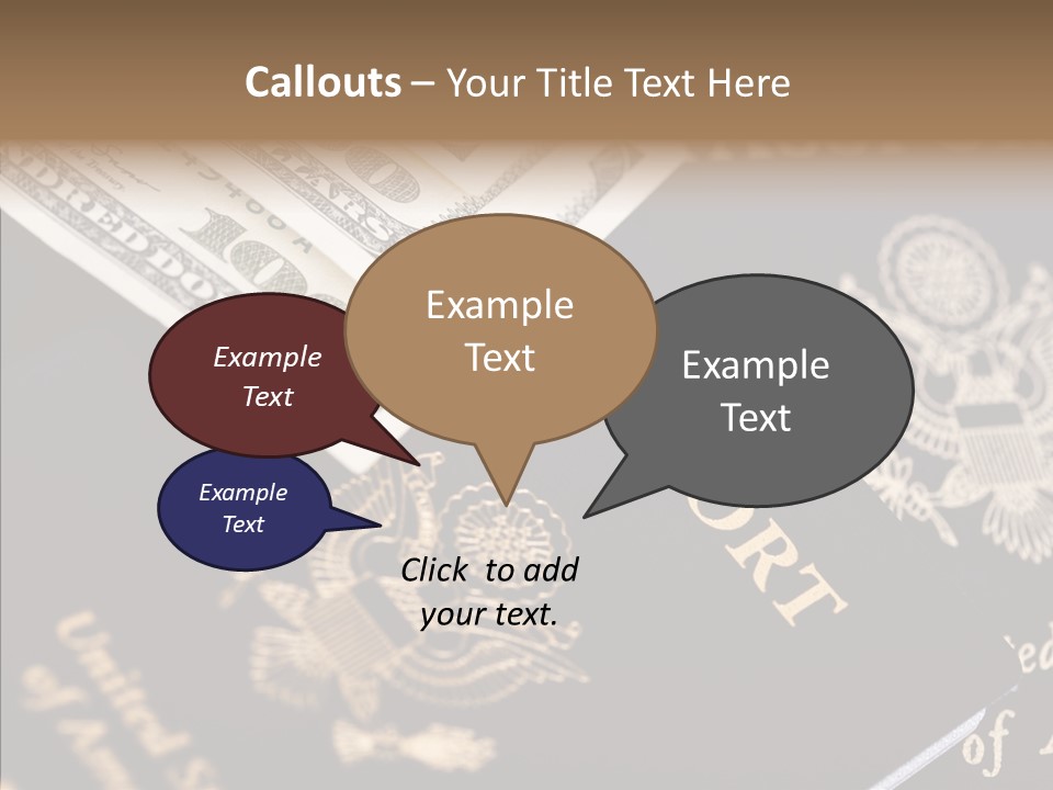 Tourism Blue Bill PowerPoint Template