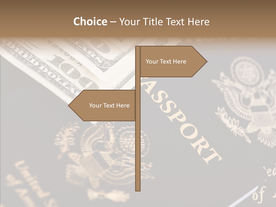 Tourism Blue Bill PowerPoint Template