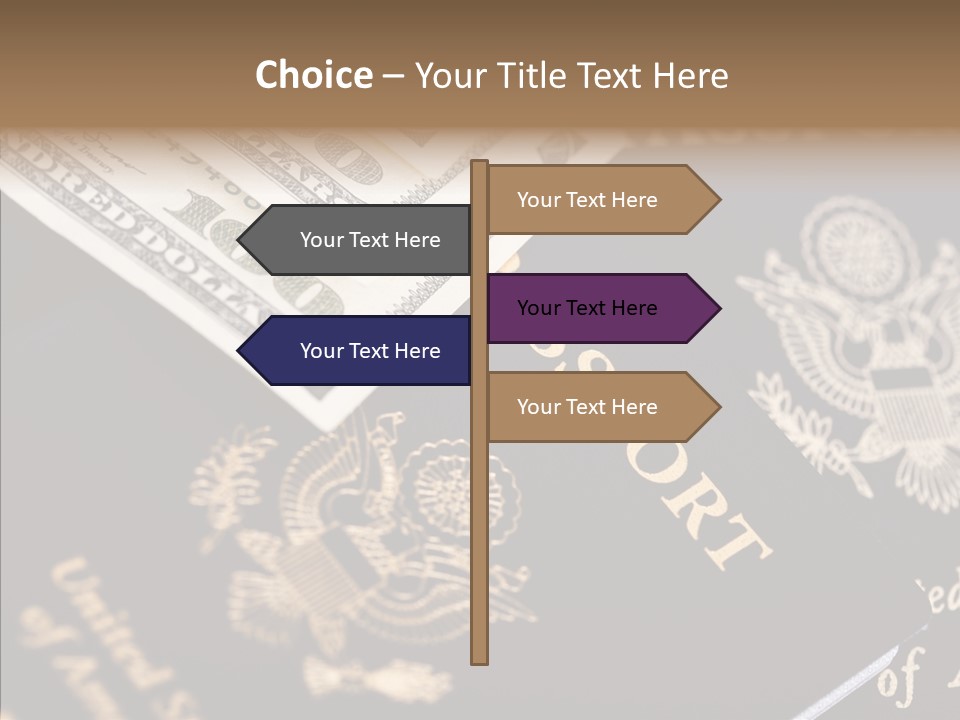 Tourism Blue Bill PowerPoint Template