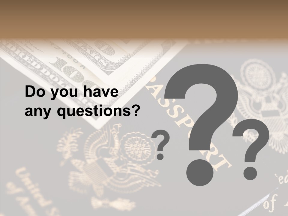 Tourism Blue Bill PowerPoint Template