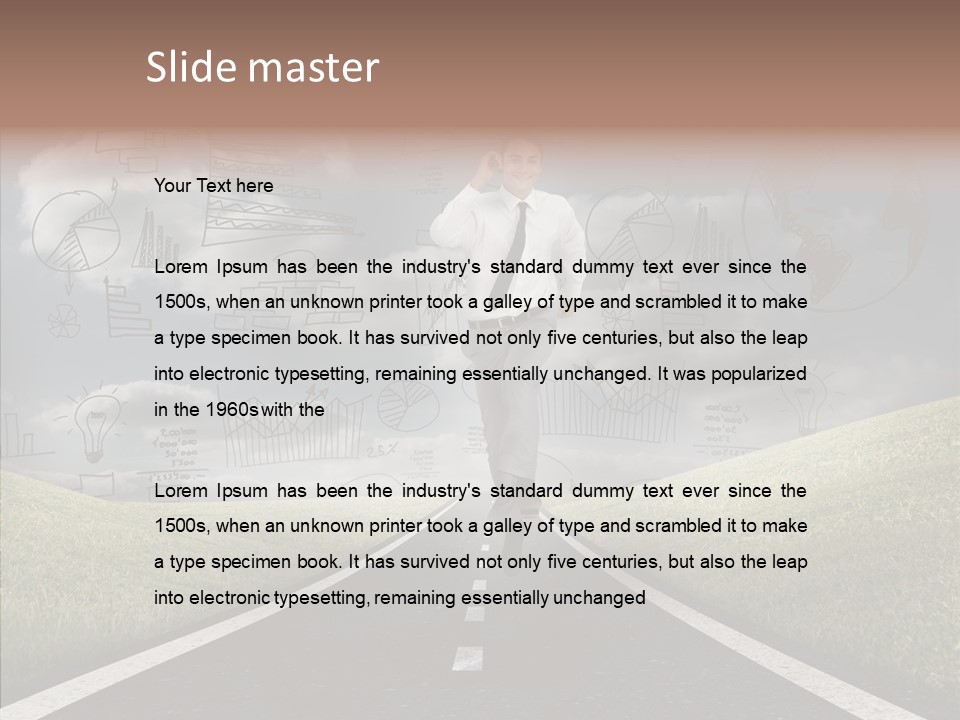 Young Adult Male Running PowerPoint Template