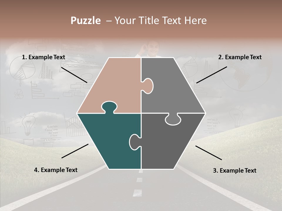 Young Adult Male Running PowerPoint Template