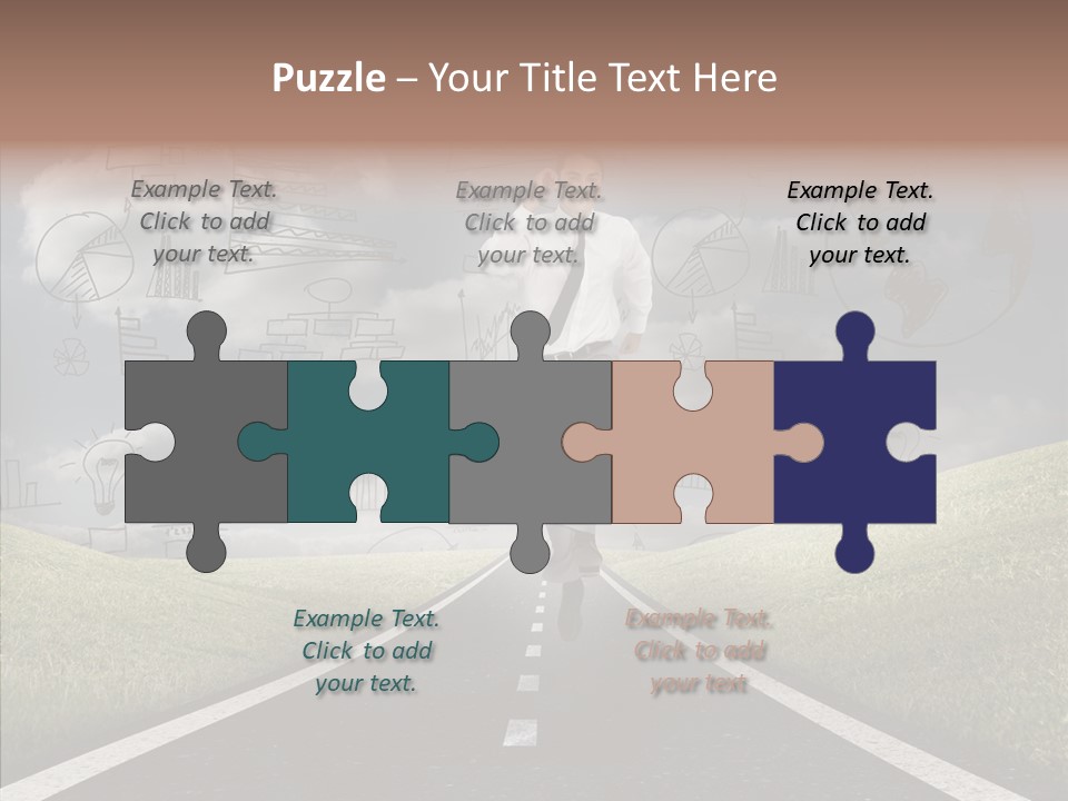 Young Adult Male Running PowerPoint Template