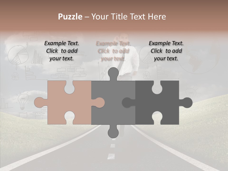 Young Adult Male Running PowerPoint Template