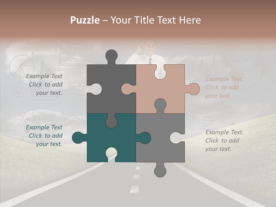 Young Adult Male Running PowerPoint Template