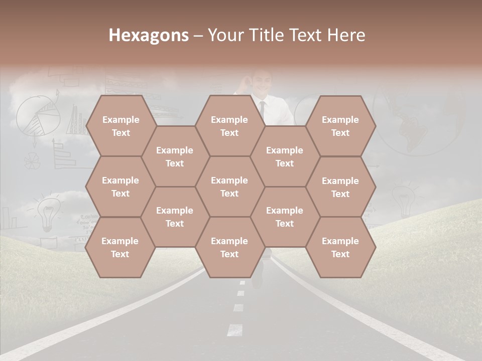 Young Adult Male Running PowerPoint Template