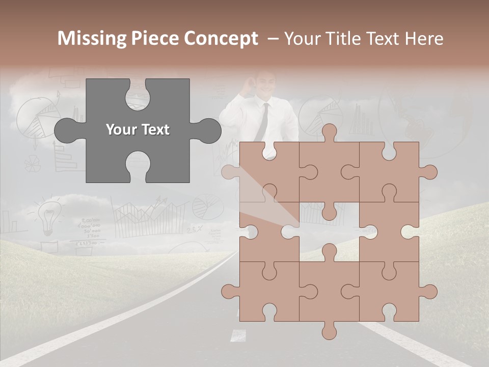 Young Adult Male Running PowerPoint Template