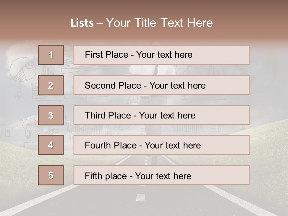 Young Adult Male Running PowerPoint Template