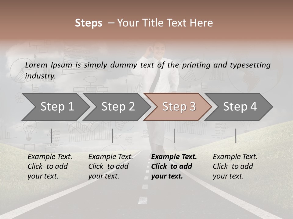 Young Adult Male Running PowerPoint Template