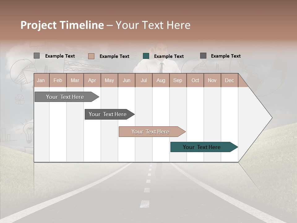 Young Adult Male Running PowerPoint Template