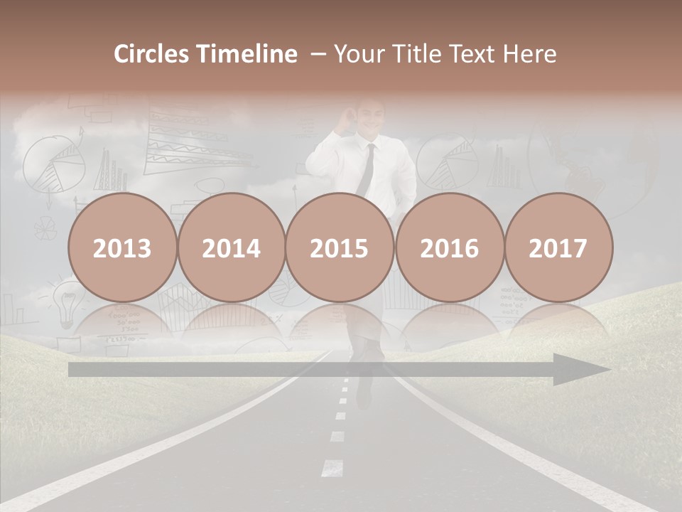 Young Adult Male Running PowerPoint Template