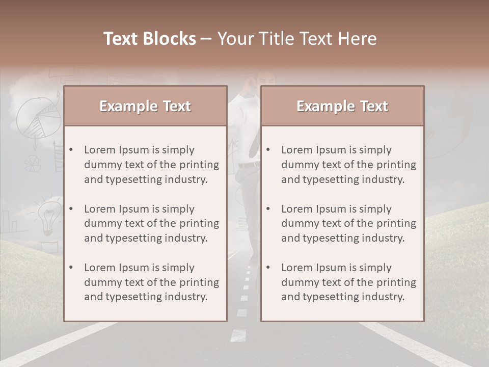 Young Adult Male Running PowerPoint Template