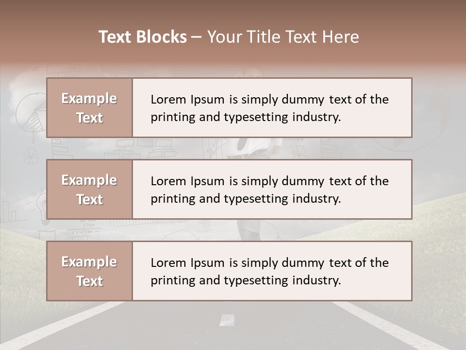 Young Adult Male Running PowerPoint Template
