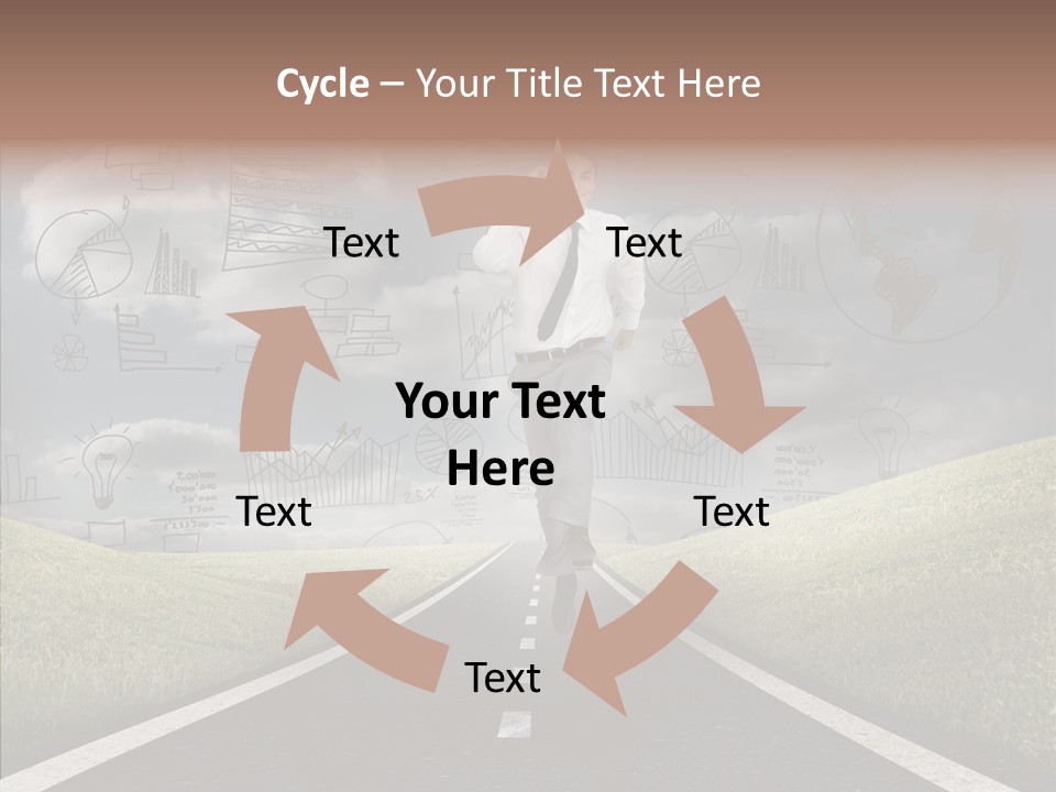 Young Adult Male Running PowerPoint Template