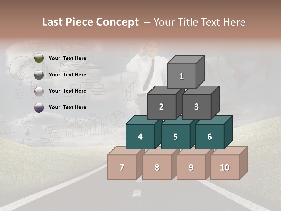 Young Adult Male Running PowerPoint Template