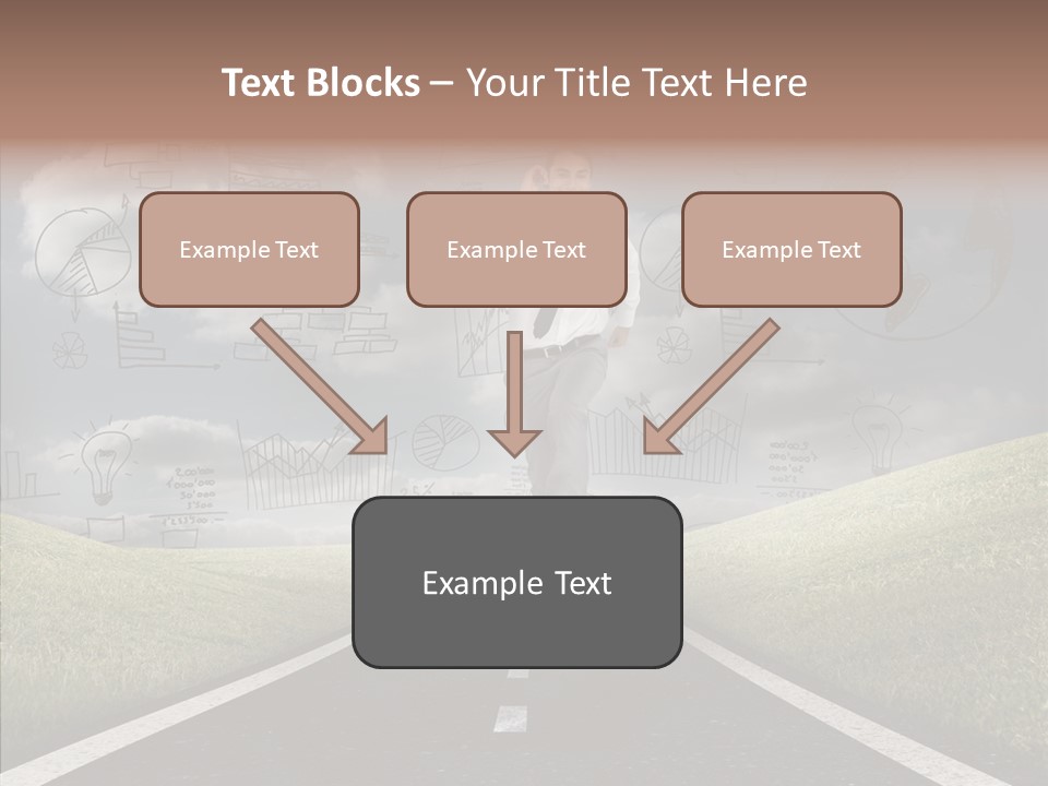 Young Adult Male Running PowerPoint Template