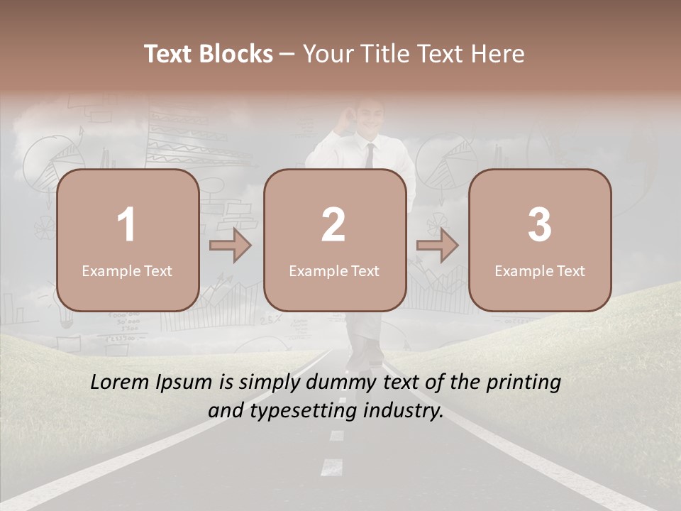 Young Adult Male Running PowerPoint Template