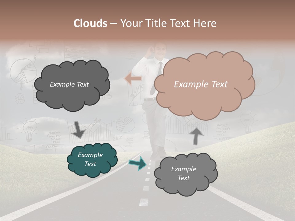 Young Adult Male Running PowerPoint Template