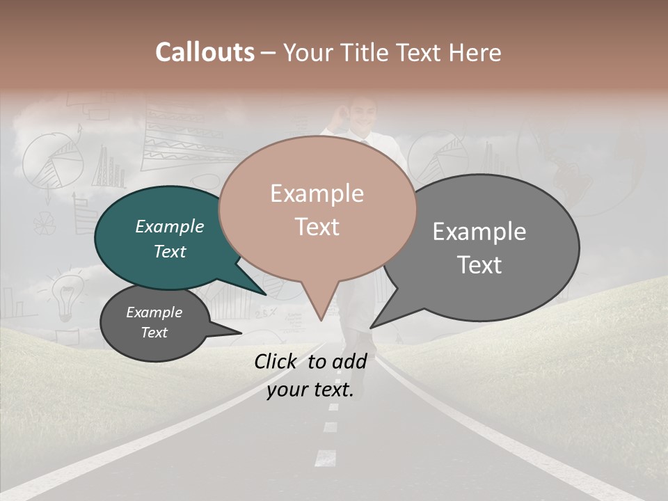 Young Adult Male Running PowerPoint Template