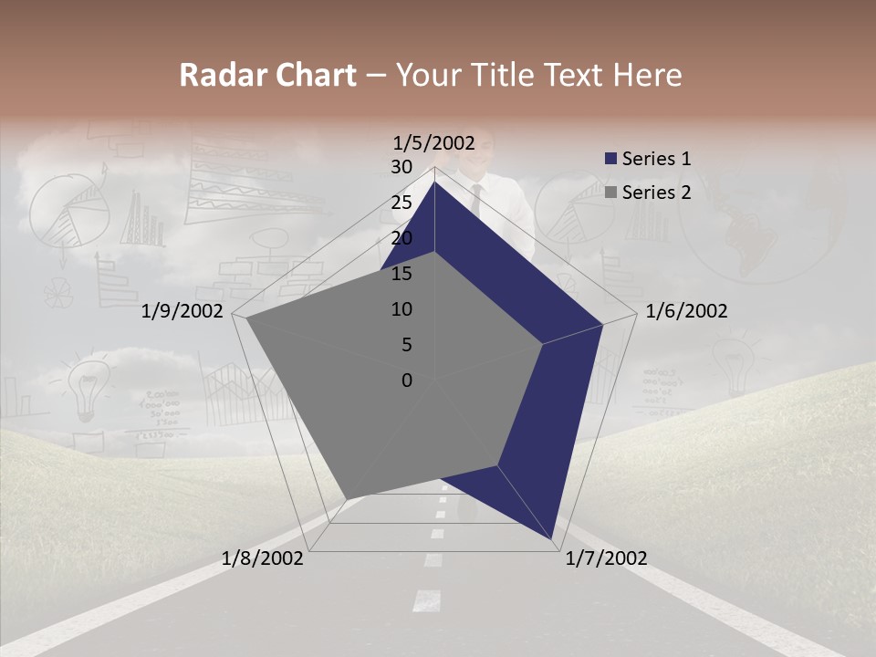 Young Adult Male Running PowerPoint Template