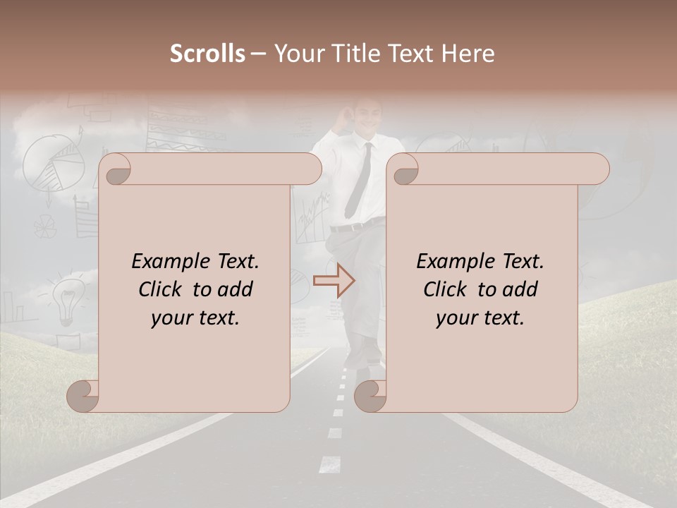 Young Adult Male Running PowerPoint Template