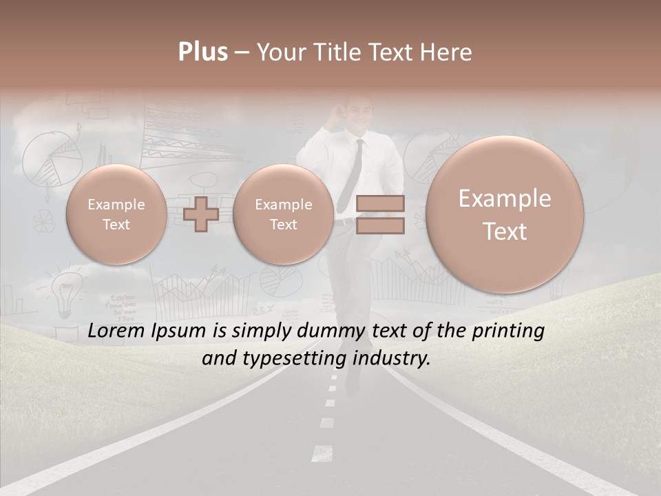 Young Adult Male Running PowerPoint Template