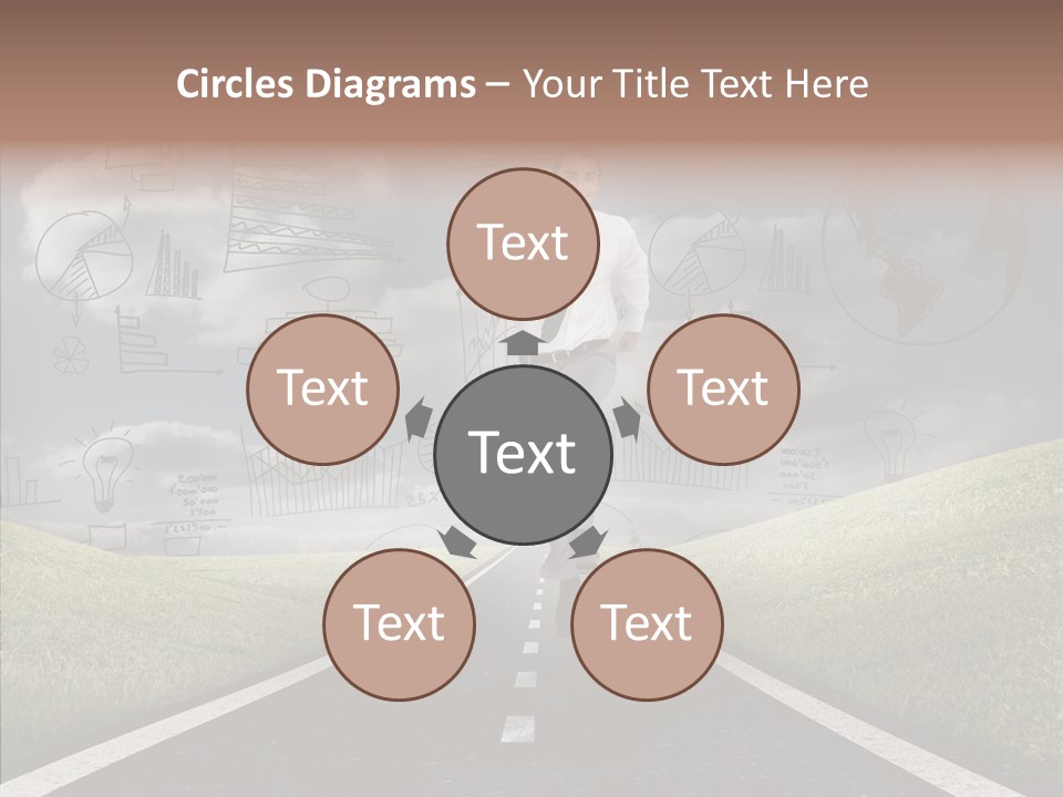 Young Adult Male Running PowerPoint Template