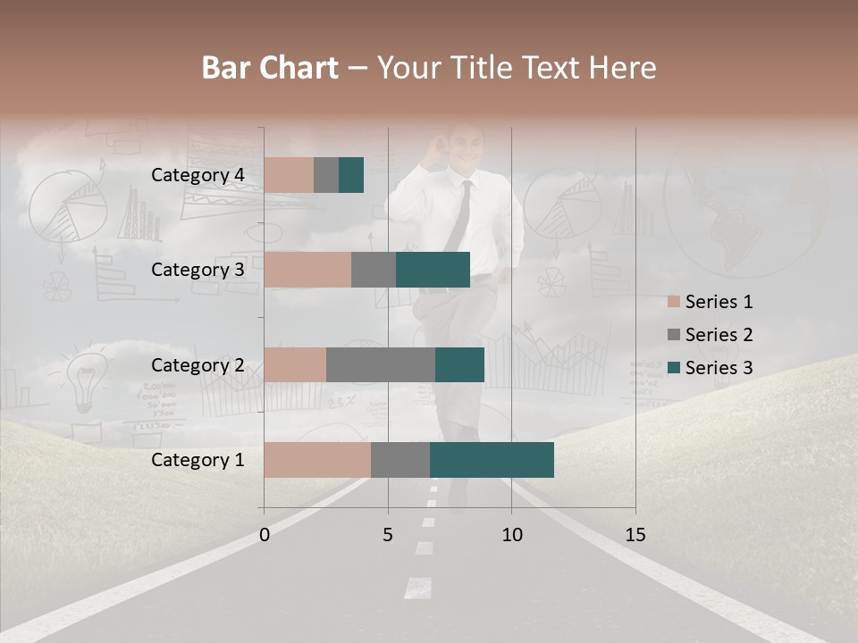 Young Adult Male Running PowerPoint Template