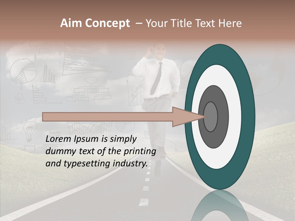 Young Adult Male Running PowerPoint Template