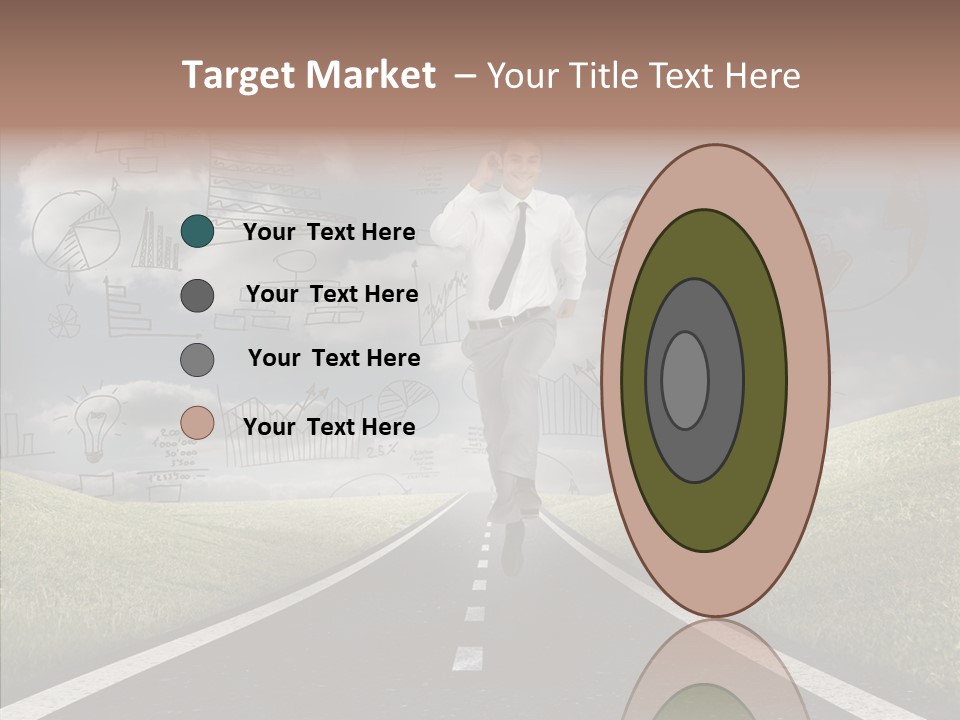 Young Adult Male Running PowerPoint Template