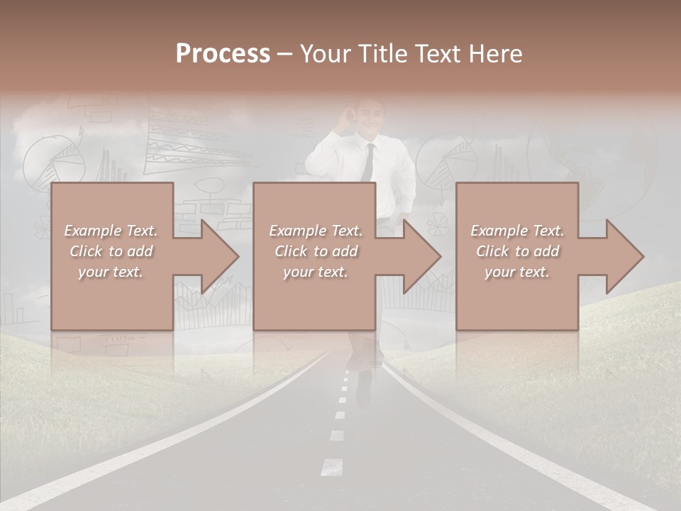 Young Adult Male Running PowerPoint Template