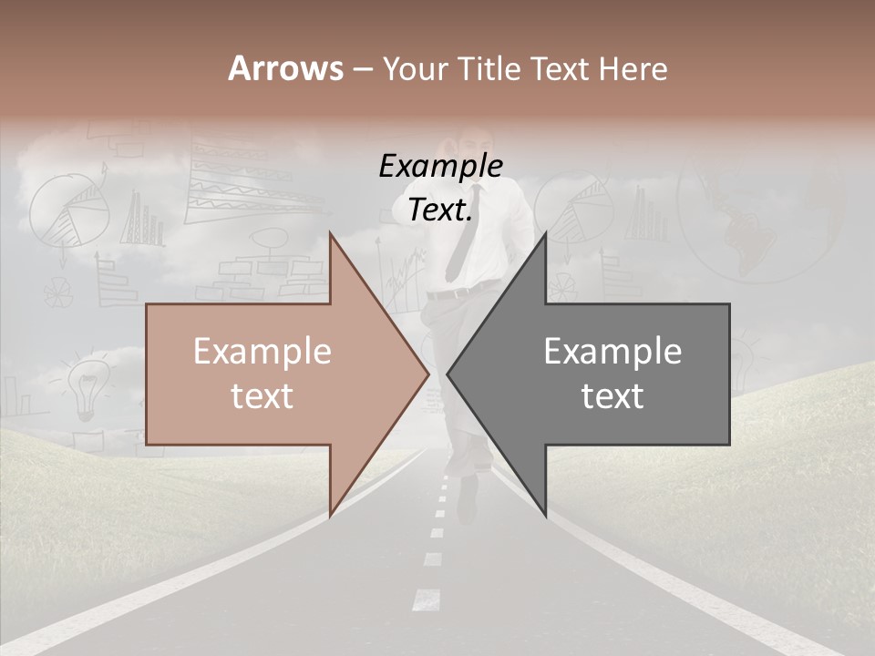 Young Adult Male Running PowerPoint Template